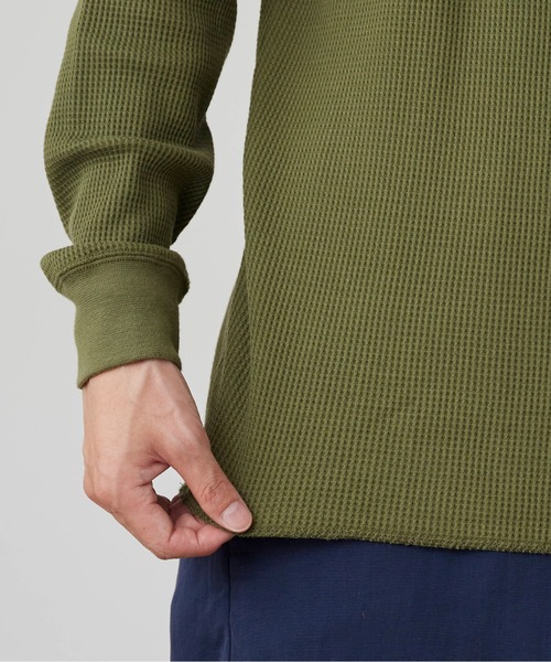 Champion(チャンピオン)の「Champion/チャンピオン LONG SLEEVE T-SHIRT ワッフルT(Tシャツ/カットソー・メンズ・ネイビー/オリーブ/ブラック/ホワイト・XL/L/M)」の10枚目の写真
