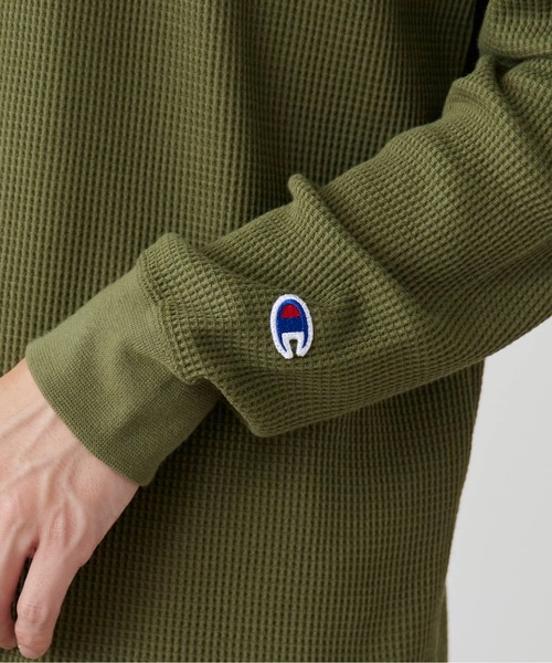 Champion(チャンピオン)の「Champion/チャンピオン LONG SLEEVE T-SHIRT ワッフルT(Tシャツ/カットソー・メンズ・ネイビー/オリーブ/ブラック/ホワイト・XL/L/M)」の11枚目の写真