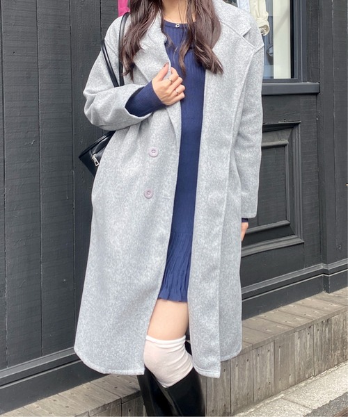 セール】【2025秋冬新作】メルトンライク ロングチェスターコート