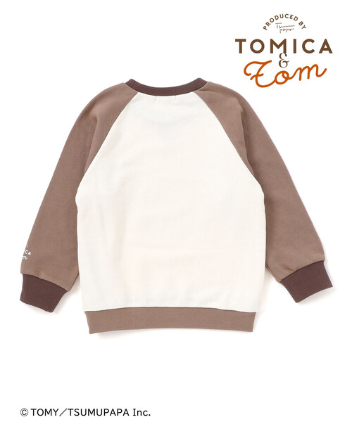 SLAP SLIP（スラップスリップ）の「【トミカとトム×SLAPSLIPコラボアイテム】はたらくくるまトムプリントラグラントレーナー(80~120cm)（スウェット・キッズ・ネイビー/ベージュ・90cm/80ｃｍ/120cm/100cm/110cm）」の13枚目の写真
