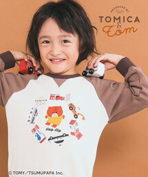 SLAP SLIP | 【トミカとトム×SLAPSLIPコラボアイテム】はたらくくるまトムプリントラグラントレーナー(80~120cm)(スウェット)
