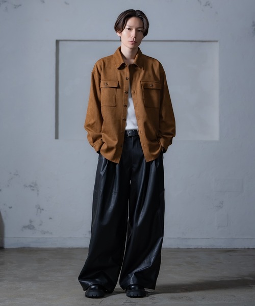 improves（インプローブス）の「スエード風ポンチダブルフラップポケシャツ（シャツ/ブラウス・メンズ・ベージュ/ブラウン/キャメル・MEDIUM/LARGE）」の16枚目の写真