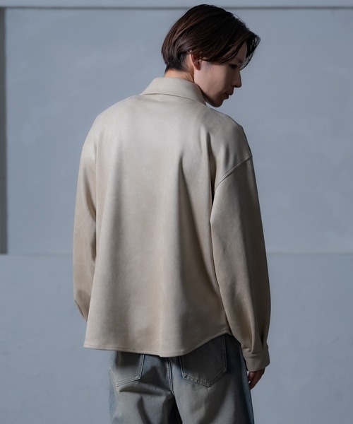 improves（インプローブス）の「スエード風ポンチダブルフラップポケシャツ（シャツ/ブラウス・メンズ・ベージュ/ブラウン/キャメル・MEDIUM/LARGE）」の10枚目の写真