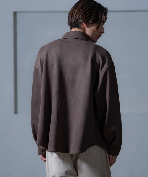 improves（インプローブス）の「スエード風ポンチダブルフラップポケシャツ（シャツ/ブラウス・メンズ・ベージュ/ブラウン/キャメル・MEDIUM/LARGE）」の6枚目の写真