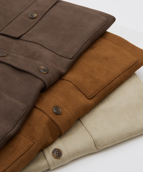 improves（インプローブス）の「スエード風ポンチダブルフラップポケシャツ（シャツ/ブラウス・メンズ・ベージュ/ブラウン/キャメル・MEDIUM/LARGE）」の17枚目の写真