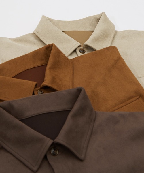improves（インプローブス）の「スエード風ポンチダブルフラップポケシャツ（シャツ/ブラウス・メンズ・ベージュ/ブラウン/キャメル・MEDIUM/LARGE）」の18枚目の写真