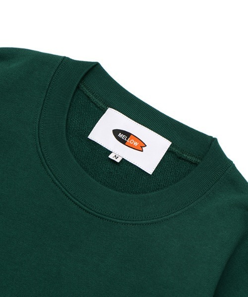 MELLOW(メロー)の「MELLOW DOG SWEAT / イラスト刺繍 / 犬柄 / ブルドッグ スウェット トレーナー(スウェット・メンズ・グリーン/グレー/ブラック・M/L/XL)」の16枚目の写真