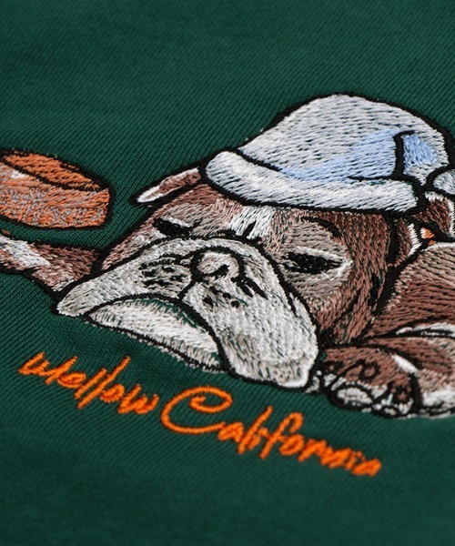 MELLOW(メロー)の「MELLOW DOG SWEAT / イラスト刺繍 / 犬柄 / ブルドッグ スウェット トレーナー(スウェット・メンズ・グリーン/グレー/ブラック・M/L/XL)」の18枚目の写真