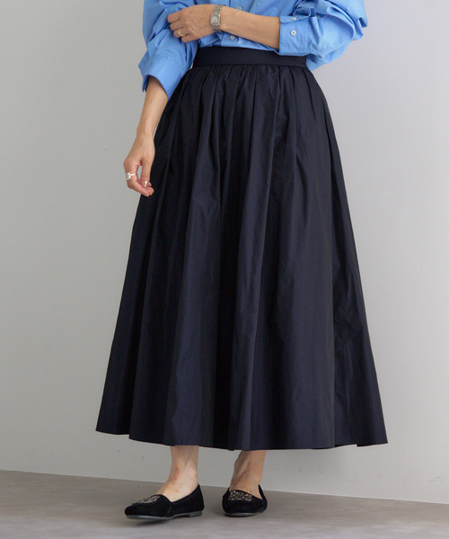 IENA タフタ バルーン スカート ネイビー 36 追加2・一部店舗限定