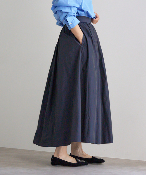 追加2・一部店舗限定》タフタフレアスカート（スカート）｜IENA