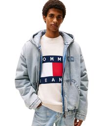 tommy jeans | デニムパデッドフードジャケット(ブルゾン)