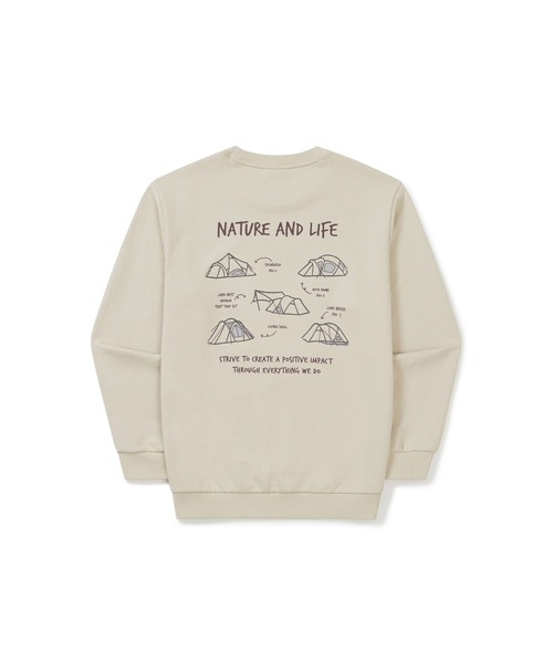 Snow Peak(スノーピーク)の「Snow Peak / Graphic Sweatshirt グラフィック スウェットシャツ 海外限定(スウェット・メンズ・ライトベージュ/スミクロ・M/L/XL)」の9枚目の写真
