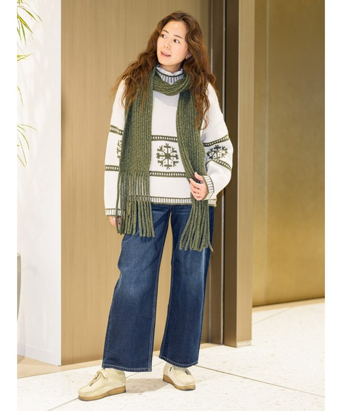 Banana Republic（バナナリパブリック）の「フェアアイル クールネックセーター（ニット/セーター・レディース・ブラック×ホワイト/アイボリー・S/XS/L/M）」の8枚目の写真