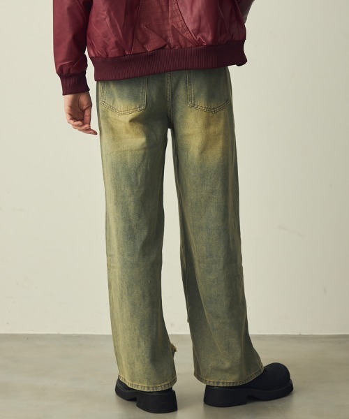 Shoowtime(ショウタイム)の「Check-Patch Destroyed Denim Pants / チェック切替クラッシュデニムパンツ(デニムパンツ・メンズ・ブルー系・X-LARGE/LARGE/MEDIUM)」の7枚目の写真