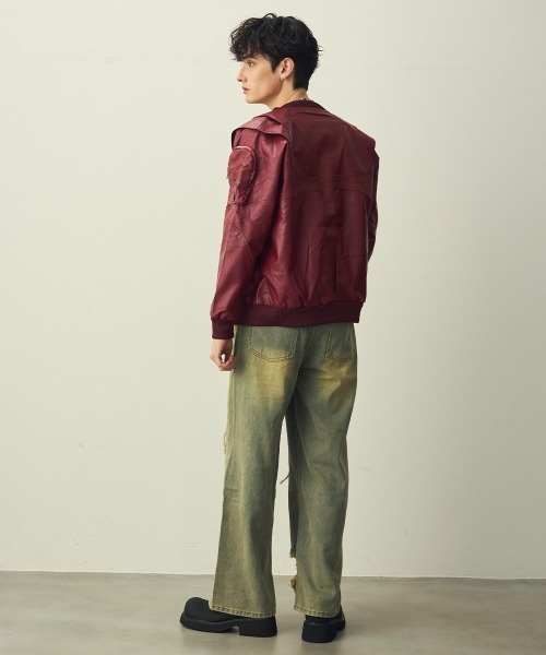 Shoowtime(ショウタイム)の「Check-Patch Destroyed Denim Pants / チェック切替クラッシュデニムパンツ(デニムパンツ・メンズ・ブルー系・X-LARGE/LARGE/MEDIUM)」の12枚目の写真
