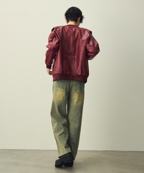Shoowtime(ショウタイム)の「Check-Patch Destroyed Denim Pants / チェック切替クラッシュデニムパンツ(デニムパンツ・メンズ・ブルー系・X-LARGE/LARGE/MEDIUM)」の14枚目の写真