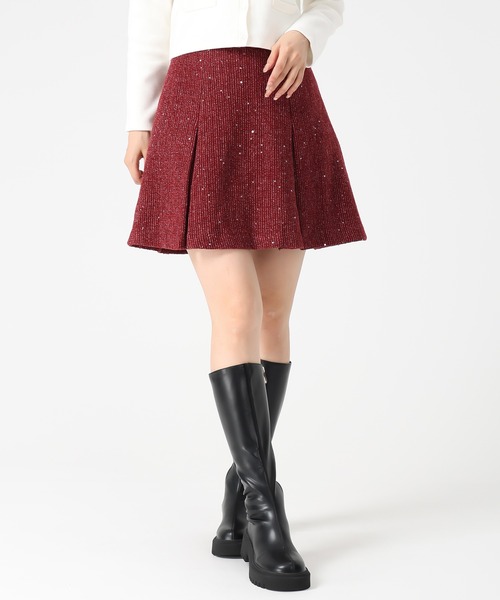 MISCH MASCH(ミッシュマッシュ)の「スパンラメアソートミニスカート(スカート・レディース・ブラック/チャコールグレー/ベージュ/レッド・M/S)」の21枚目の写真