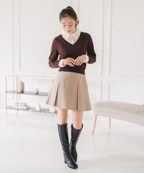 セール】2025秋冬新作 スパンラメアソートミニスカート（スカート