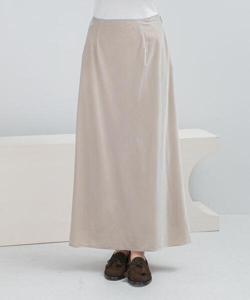 URBAN RESEARCH ROSSO WOMEN（アーバンリサーチ　ロッソ）の「ベロアロングスカート（スカート・レディース・ベージュ系その他/ブルー・38/36）」の7枚目の写真