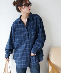 【WEB限定】起毛チェックオーバーシャツ