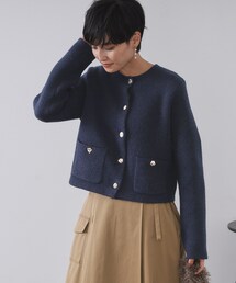 OPAQUE.CLIP | ビジューボタンニットカーディガン【洗える】(カーディガン/ボレロ)