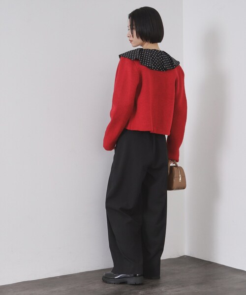 OPAQUE.CLIP(オペークドットクリップ)の「ビジューボタンニットカーディガン【洗える】(カーディガン/ボレロ・レディース・グレー/ネイビー/ワインレッド・00)」の13枚目の写真