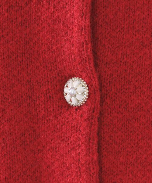 OPAQUE.CLIP(オペークドットクリップ)の「ビジューボタンニットカーディガン【洗える】(カーディガン/ボレロ・レディース・グレー/ネイビー/ワインレッド・00)」の14枚目の写真