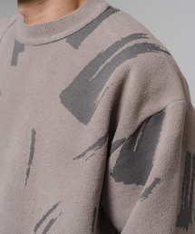 EDIFICE（エディフィス）の「ジャガード シェニール ヤーン クルーネック プルオーバー（ニット/セーター）」