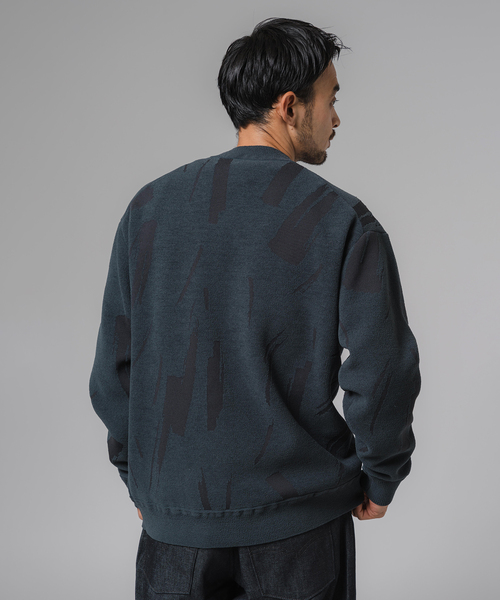 EDIFICE（エディフィス）の「ジャガード シェニール ヤーン クルーネック プルオーバー（ニット/セーター・メンズ・ベージュ系その他/ブルー・MEDIUM/LARGE）」の19枚目の写真