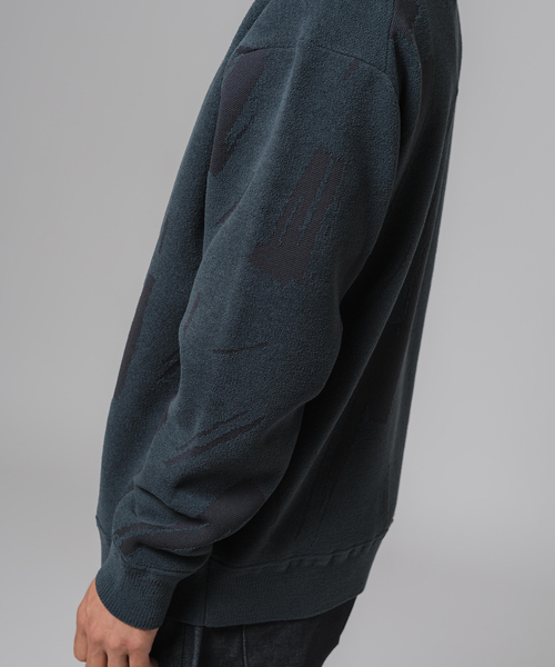 EDIFICE（エディフィス）の「ジャガード シェニール ヤーン クルーネック プルオーバー（ニット/セーター・メンズ・ベージュ系その他/ブルー・MEDIUM/LARGE）」の17枚目の写真