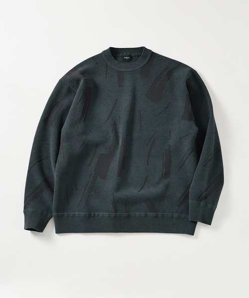 EDIFICE（エディフィス）の「ジャガード シェニール ヤーン クルーネック プルオーバー（ニット/セーター・メンズ・ベージュ系その他/ブルー・MEDIUM/LARGE）」の15枚目の写真