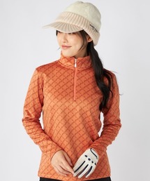 ハーフジップ」に該当するオレンジ/橙色系のレディース