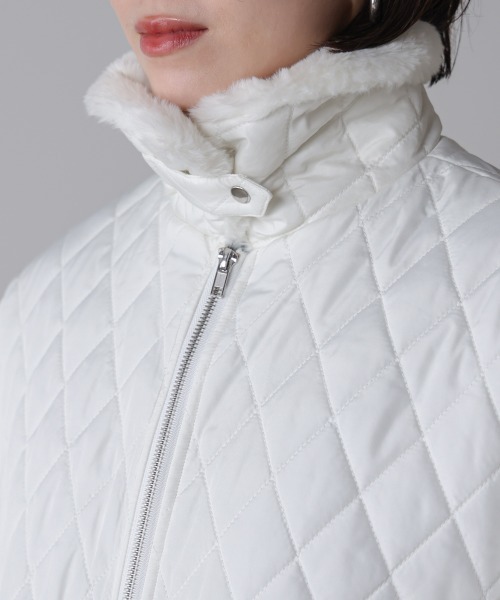 Bou Jeloud（ブージュルード）の「タフタダイヤキルト中綿ジャケット（その他アウター・レディース・オフホワイト/ブラック・M）」の16枚目の写真