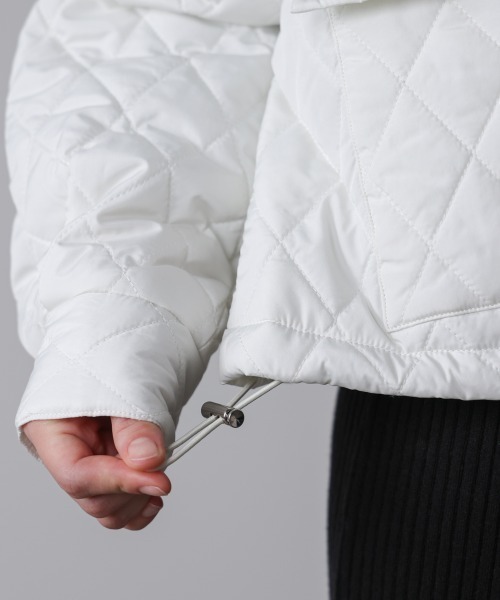 Bou Jeloud（ブージュルード）の「タフタダイヤキルト中綿ジャケット（その他アウター・レディース・オフホワイト/ブラック・M）」の20枚目の写真