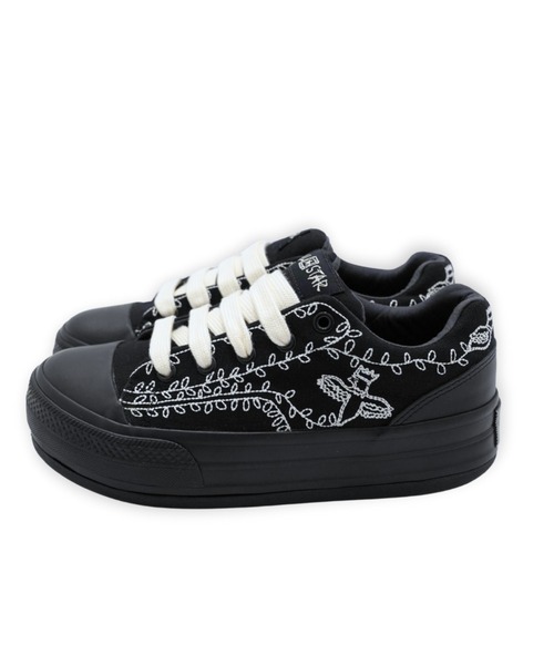 SHINYAKOZUKA（シンヤコヅカ）の「【SHINYAKOZUKA】 PICTURESQUE ANTIQUE SNEAKER WITH CONVERSE（スニーカー・メンズ・ブラック・27.0cm/26.0cm/29.0cm）」の4枚目の写真