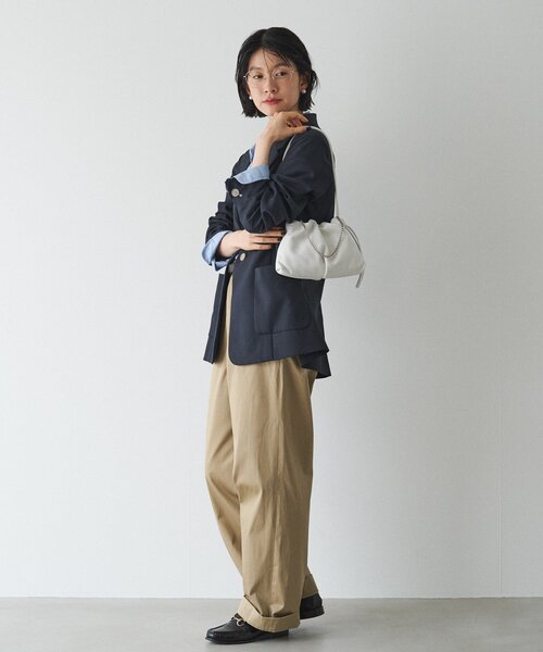 russet（ラシット）の「レザー巾着4WAYミニショルダーバッグ（ショルダーバッグ・レディース・ホワイト/ブラック/サックスブルー/シルバー/レッド・FREE）」の6枚目の写真