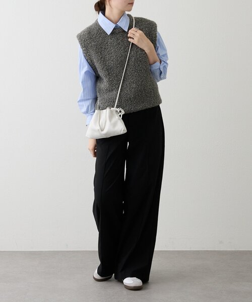 russet（ラシット）の「レザー巾着4WAYミニショルダーバッグ（ショルダーバッグ・レディース・ホワイト/ブラック/サックスブルー/シルバー/レッド・FREE）」の8枚目の写真