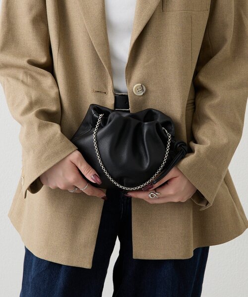 レザー巾着4WAYミニショルダーバッグ（ショルダーバッグ）｜russet