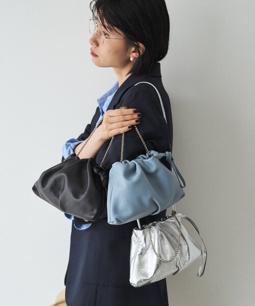 セール】レザー巾着4WAYミニショルダーバッグ（ショルダーバッグ