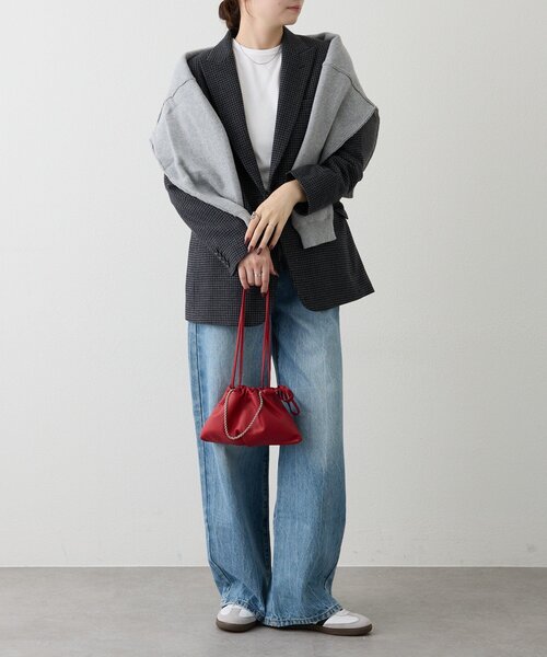 russet(ラシット)の「レザー巾着4WAYミニショルダーバッグ(ショルダーバッグ・レディース・ホワイト/ブラック/サックスブルー/シルバー/レッド・FREE)」の7枚目の写真