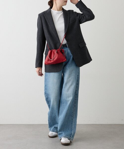 russet(ラシット)の「レザー巾着4WAYミニショルダーバッグ(ショルダーバッグ・レディース・ホワイト/ブラック/サックスブルー/シルバー/レッド・FREE)」の9枚目の写真