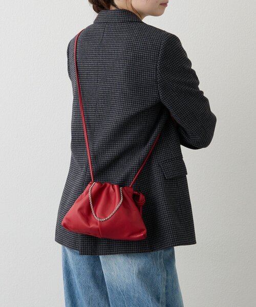 russet(ラシット)の「レザー巾着4WAYミニショルダーバッグ(ショルダーバッグ・レディース・ホワイト/ブラック/サックスブルー/シルバー/レッド・FREE)」の11枚目の写真