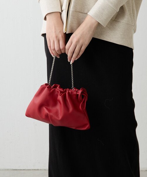 russet(ラシット)の「レザー巾着4WAYミニショルダーバッグ(ショルダーバッグ・レディース・ホワイト/ブラック/サックスブルー/シルバー/レッド・FREE)」の14枚目の写真