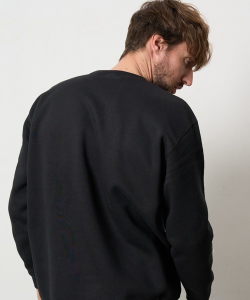 STUD MUFFIN（スタッドマフィン）の「STUD MUFFIN/スタッドマフィン/裏毛起毛 YOU GOT THIS マルチパッチワーク スエットシャツ（スウェット・メンズ・ブラック/ホワイト・4/2/3）」の4枚目の写真