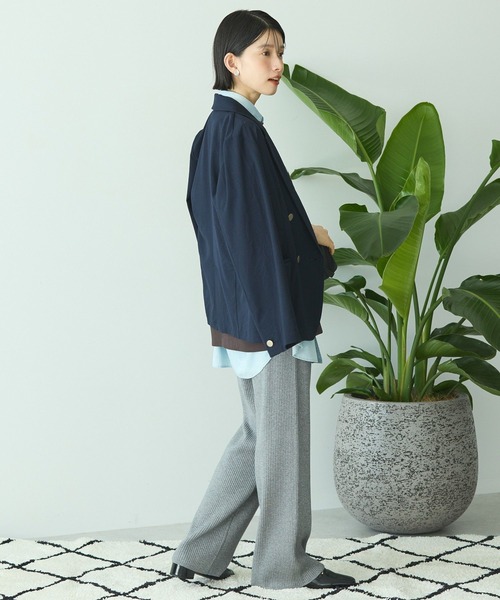 AMERICAN HOLIC（アメリカンホリック）の「バイパチリブニットパンツ（その他パンツ・レディース・ブラック/杢グレー/ホワイト系その他2/ブラウン・M/L）」の12枚目の写真