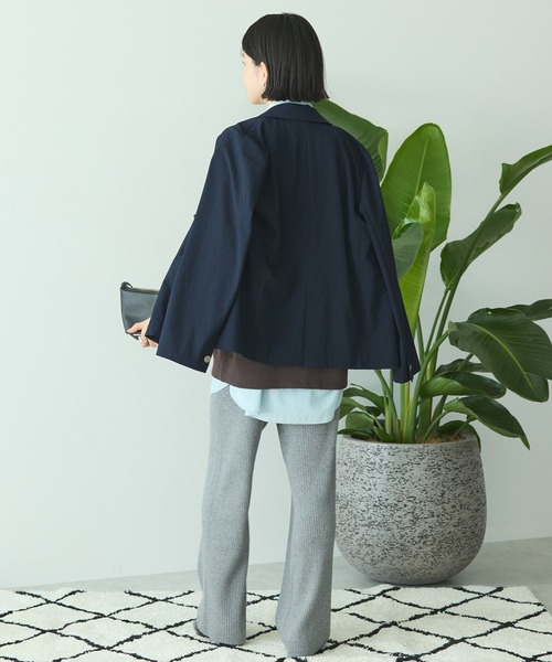 AMERICAN HOLIC（アメリカンホリック）の「バイパチリブニットパンツ（その他パンツ・レディース・ブラック/杢グレー/ホワイト系その他2/ブラウン・M/L）」の9枚目の写真