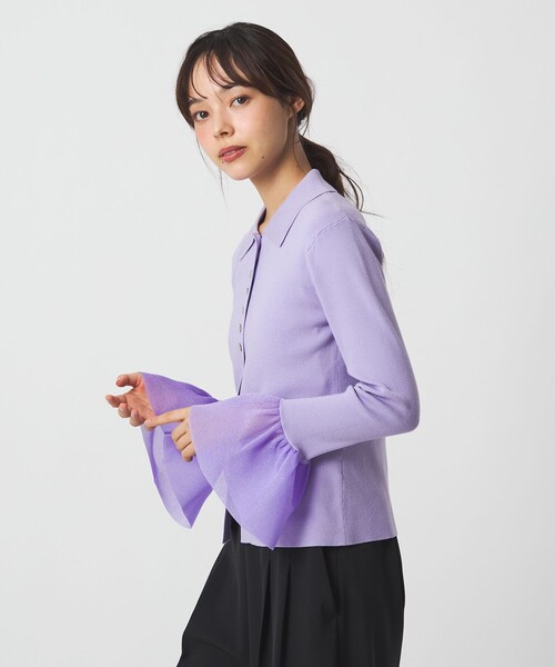 EMMEL REFINES（エメルリファインズ）の「＜EMMEL REFINES＞EM HW マルチボタン ソデボリューム ニット（ニット/セーター・レディース・グレー/ライラック/ブラック・FREE）」の6枚目の写真