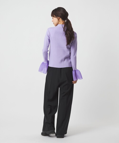 EMMEL REFINES（エメルリファインズ）の「＜EMMEL REFINES＞EM HW マルチボタン ソデボリューム ニット（ニット/セーター・レディース・グレー/ライラック/ブラック・FREE）」の9枚目の写真