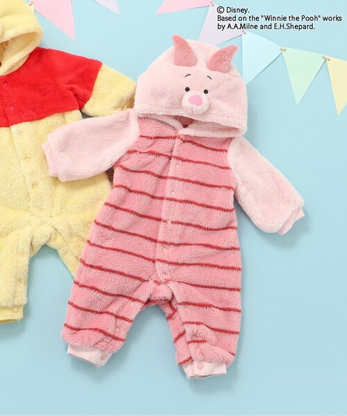 セール】ディズニーキャラクター/くまのプーさん/フード付カバーオール