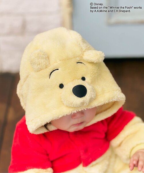 ディズニーキャラクター/くまのプーさん/フード付カバーオール